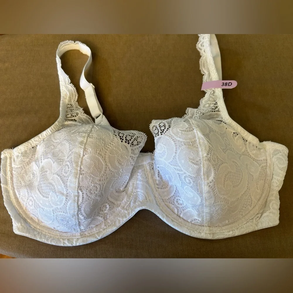 PLAYTEX‎ Love My Curves Beautiful lightly lined underwire bra NWT Sz-38-D  Z13